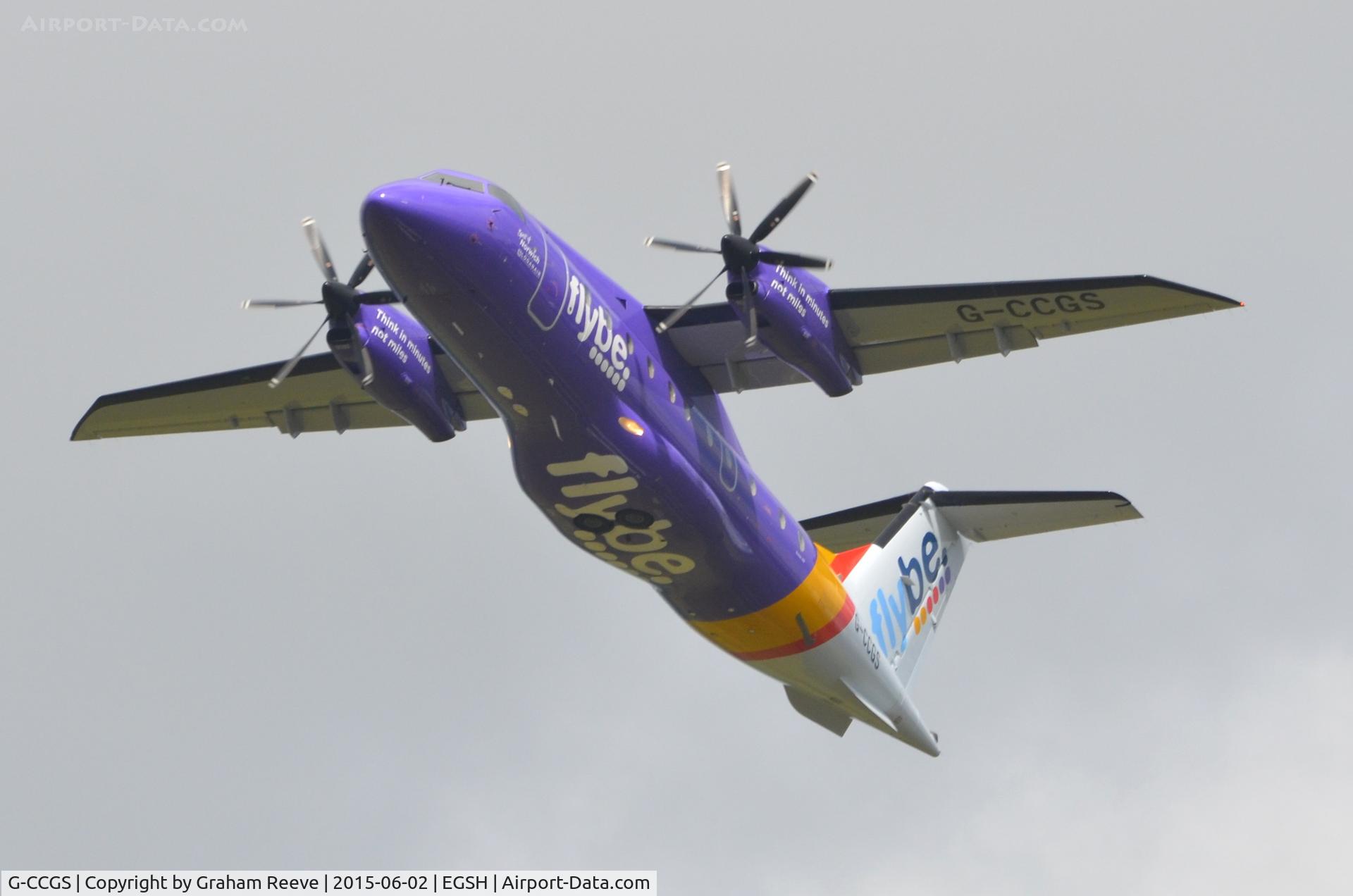 G-CCGS, 1998 Dornier 328-100 C/N 3101, Departing from Norwich.