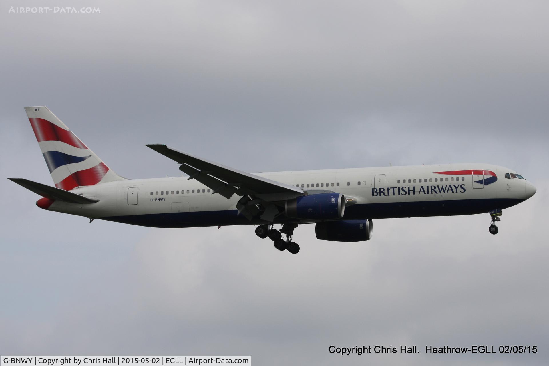 G-BNWY, 1996 Boeing 767-336 C/N 25834, British Airways