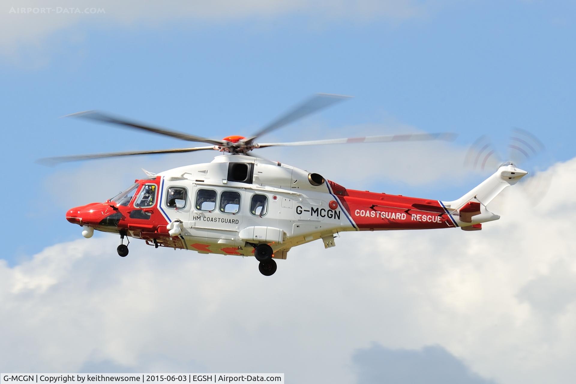 G-MCGN, 2014 AgustaWestland AW-189 C/N 92001, Returning from training.