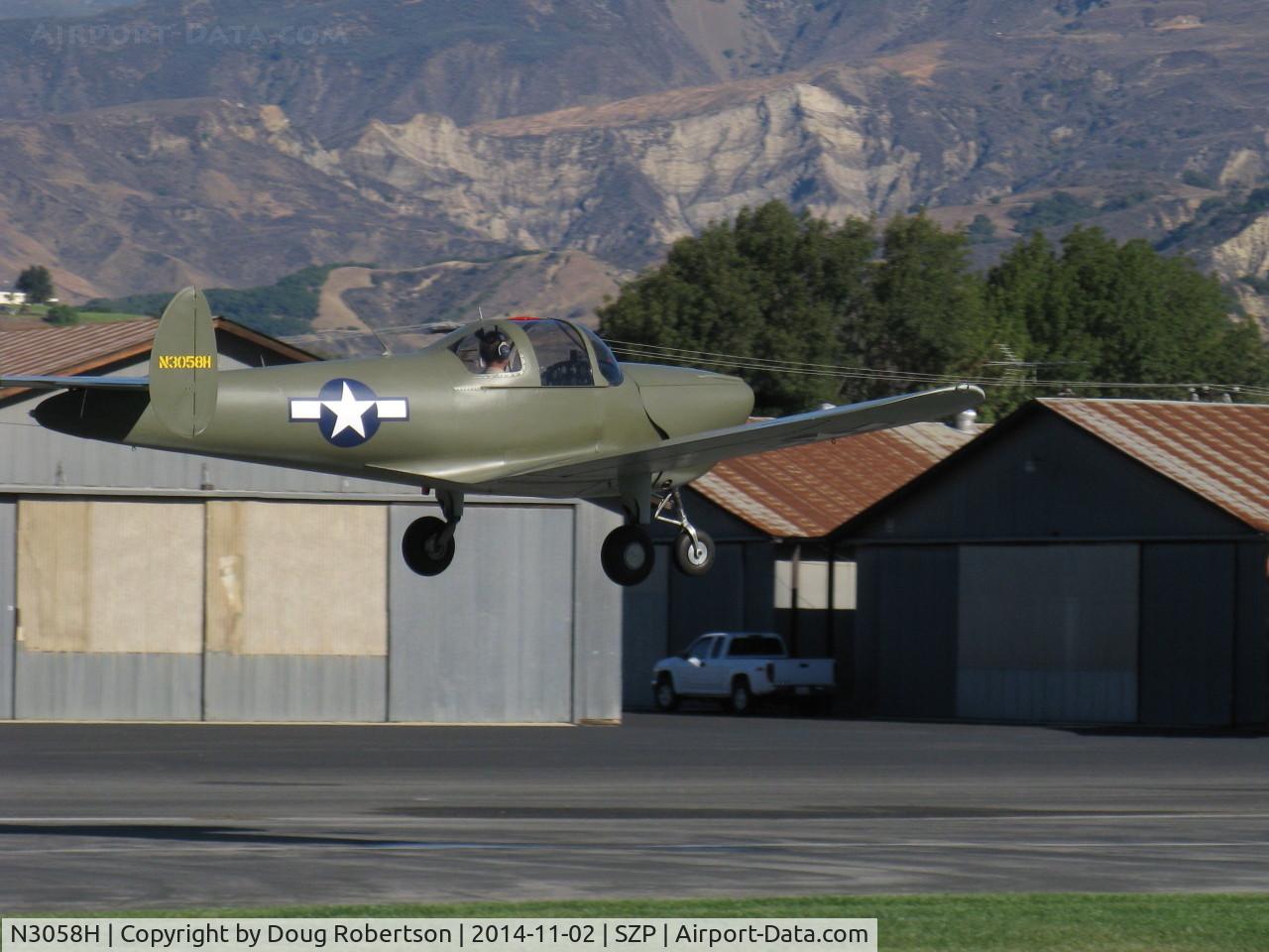 N3058H, 1946 Erco 415C Ercoupe C/N 3683, 1946 ERCO Ercoupe 415-C, Continental C-85 85 Hp, landing Rwy 04