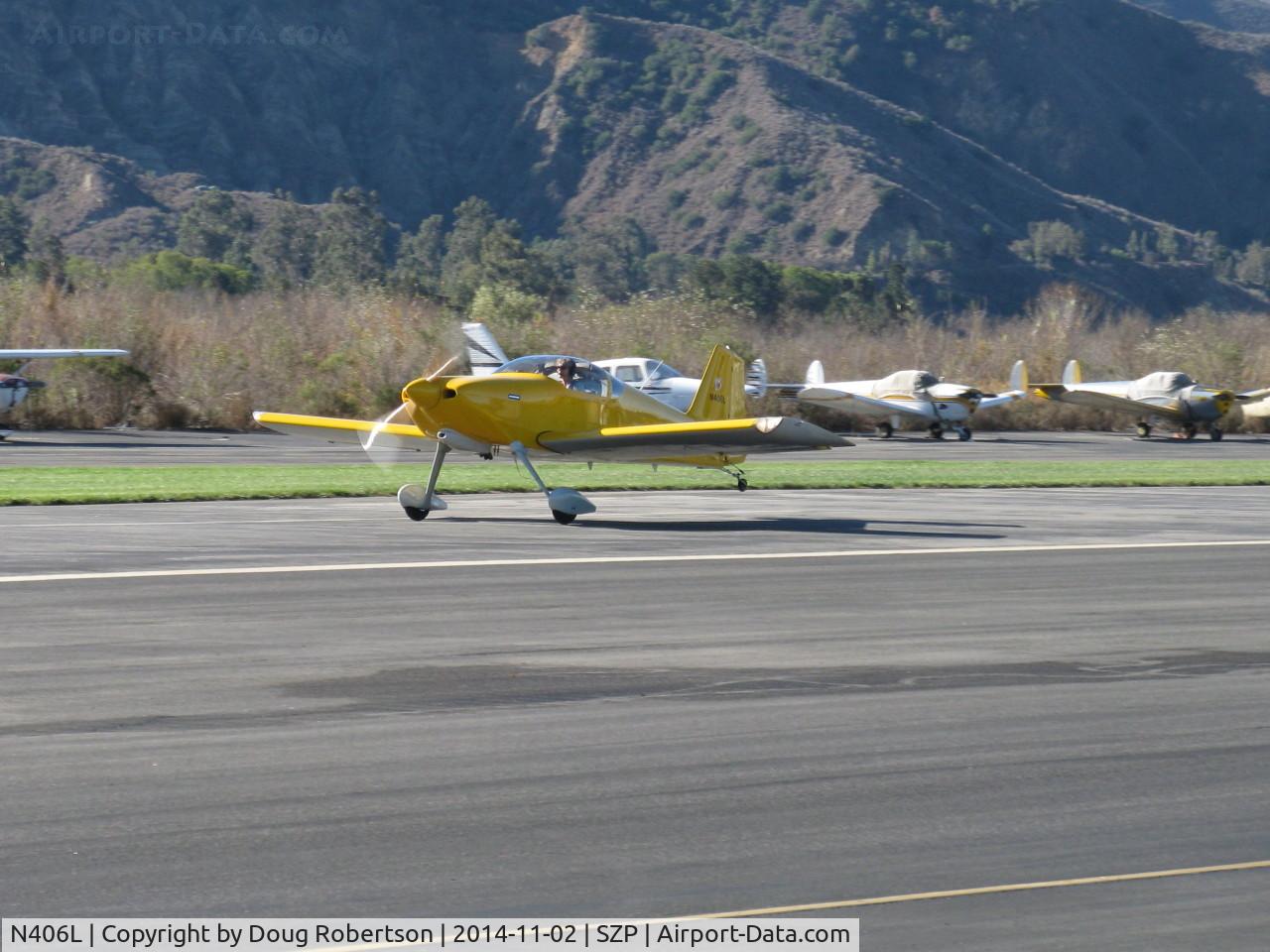 N406L, 2008 Vans RV-6 C/N 936, Provo PROVO 6, Lycoming O-320 160 hp, takeoff roll Rwy 04, lady flown