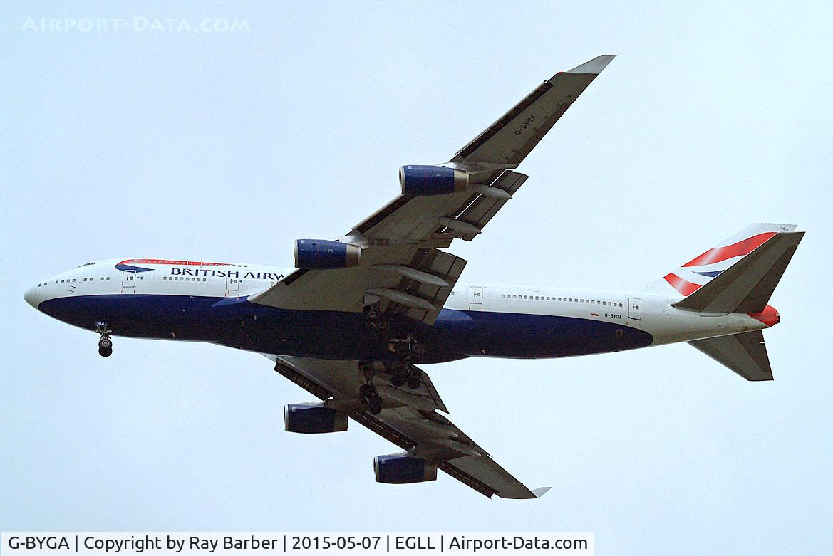 G-BYGA, 1998 Boeing 747-436 C/N 28855, Boeing 747-436 [28855] (British Airways) Home~G 07/05/2015. On approach 27R.