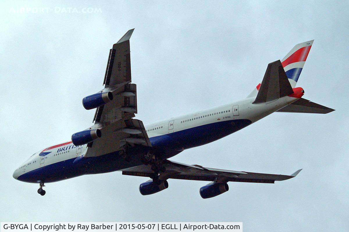 G-BYGA, 1998 Boeing 747-436 C/N 28855, Boeing 747-436 [28855] (British Airways) Home~G 07/05/2015. On approach 27R.