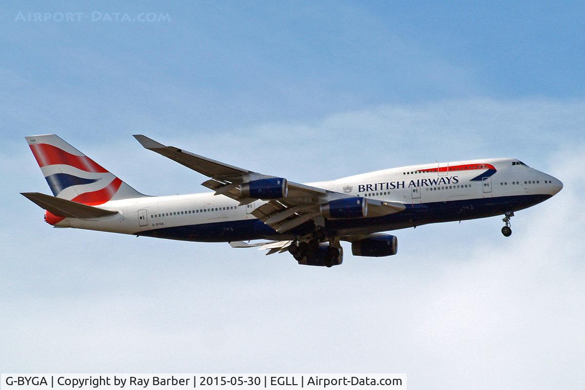 G-BYGA, 1998 Boeing 747-436 C/N 28855, Boeing 747-436 [28855] (British Airways) Home~G 30/05/2015, On approach 27L.