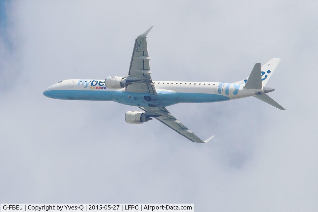 G-FBEJ, 2007 Embraer 195LR (ERJ-190-200LR) C/N 19000155, Embraer ERJ-195LR, Take off Rwy 27L, Roissy Charles De Gaulle Airport (LFPG-CDG)