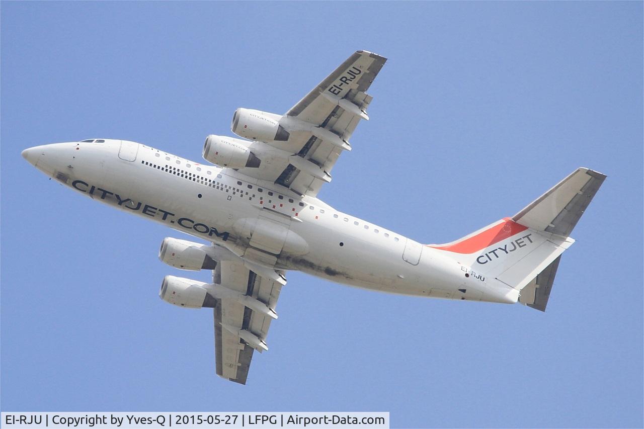 EI-RJU, 2000 British Aerospace Avro 146-RJ85A C/N E2367, British Aerospace AVRO 146-RJ85A, Take off Rwy 27L, Roissy Charles De Gaulle Airport (LFPG-CDG)