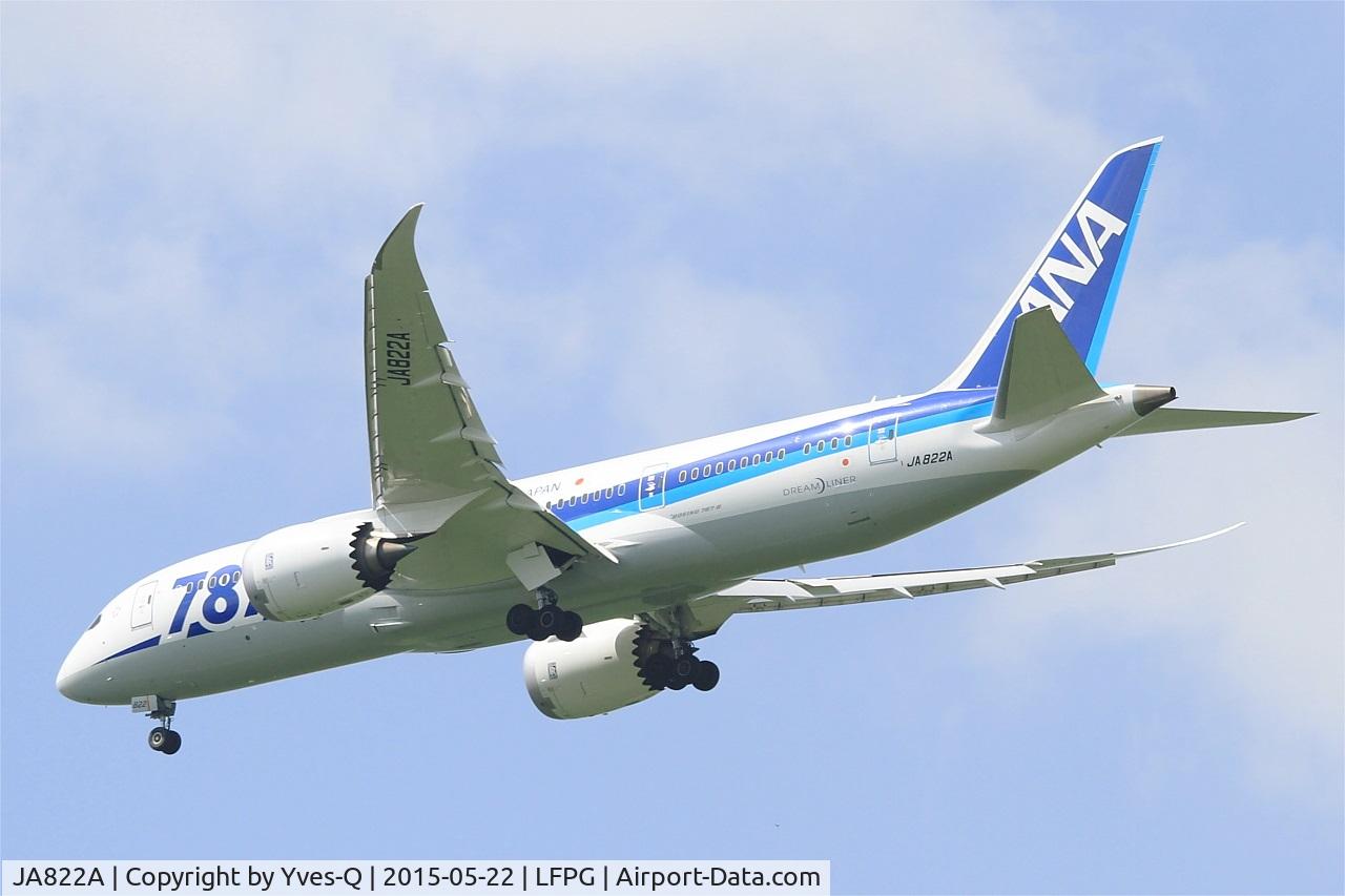 JA822A, 2013 Boeing 787-8 Dreamliner C/N 34512, Boeing 787-8 Dreamliner, Short approach rwy 27R, Roissy Charles De Gaulle Airport (LFPG-CDG)