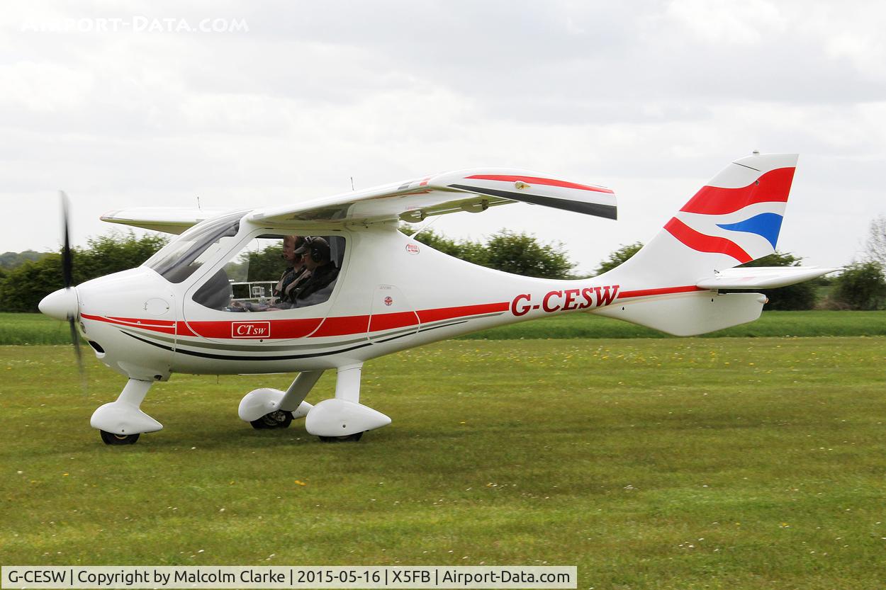 G-CESW, 2007 Flight Design CTSW C/N 8296, Flight Design CTSW at the opening of Fishburn Airfield's new clubhouse, May 16th 2015.