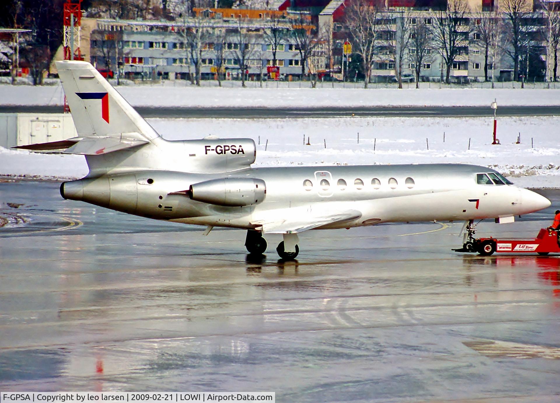 F-GPSA, 1983 Dassault Falcon 50 C/N 123, Innsbruck 21.2.09