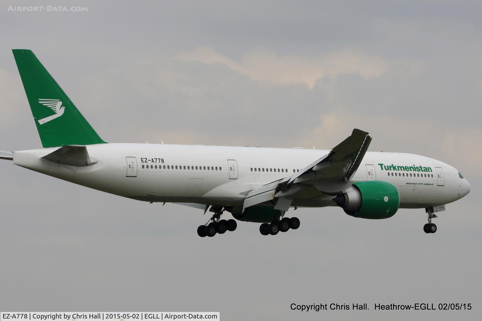 EZ-A778, 2014 Boeing 777-22K/LR C/N 42296, Turkmenistan Airlines