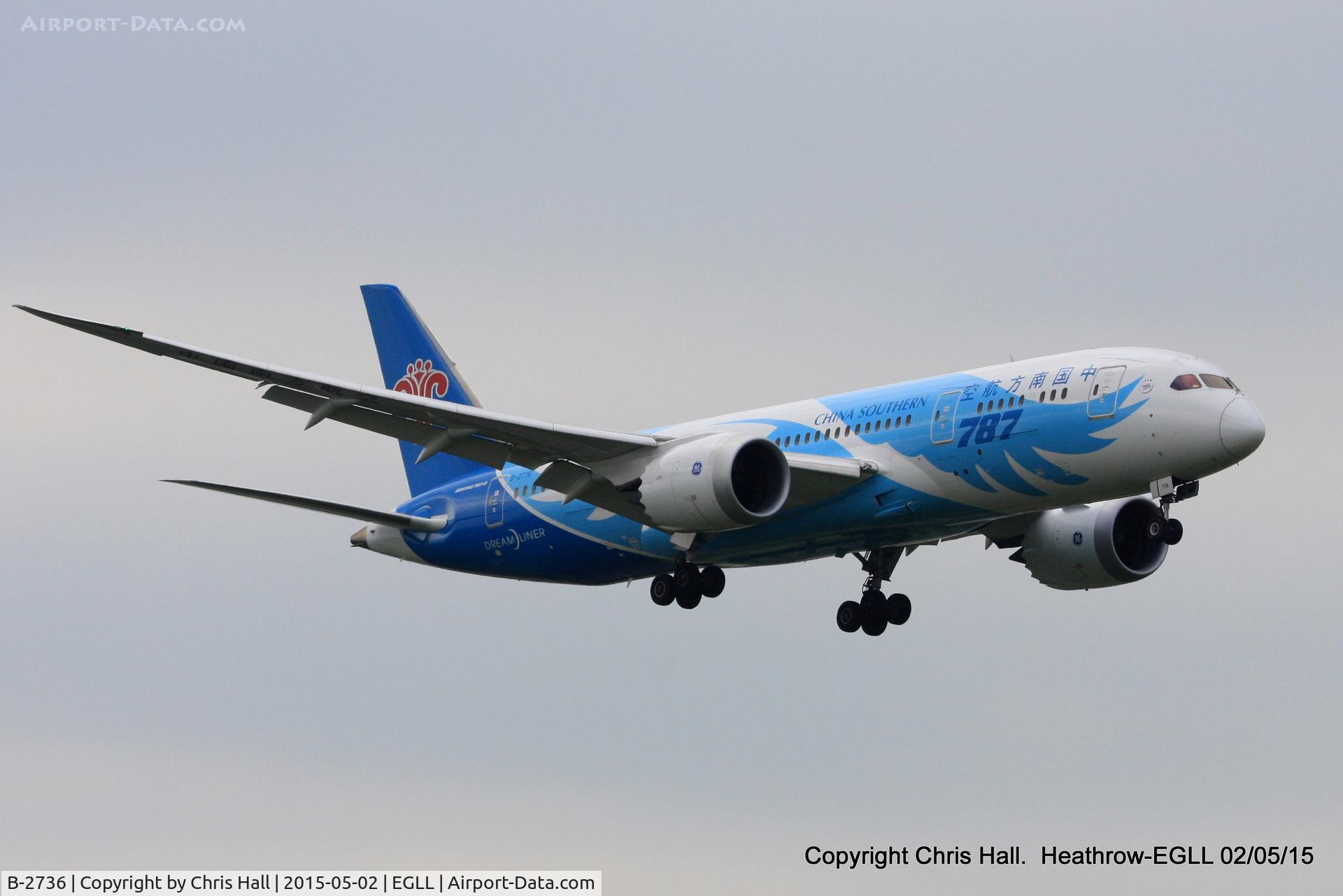 B-2736, 2013 Boeing 787-8 Dreamliner C/N 34929, China Southern Airlines