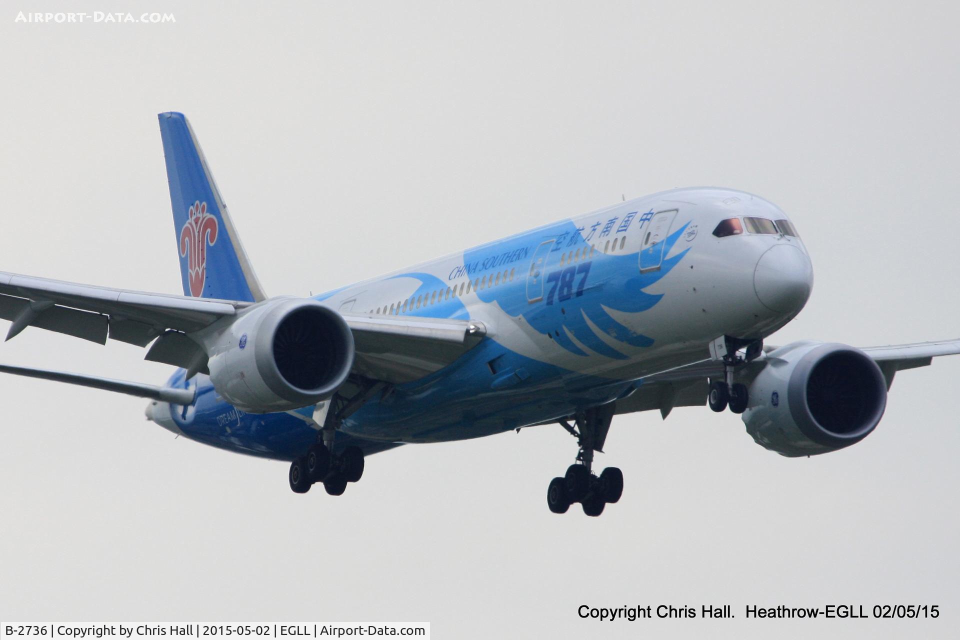 B-2736, 2013 Boeing 787-8 Dreamliner C/N 34929, China Southern Airlines
