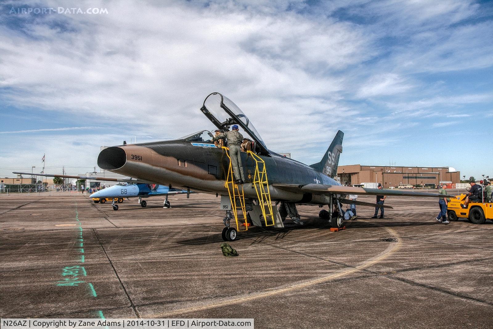 N26AZ, 1956 North American F-100F-10-NA Super Sabre C/N 56-3844 (243-120), Collings Foundation F-100F at the 2015 Wings Over Houston Airshow