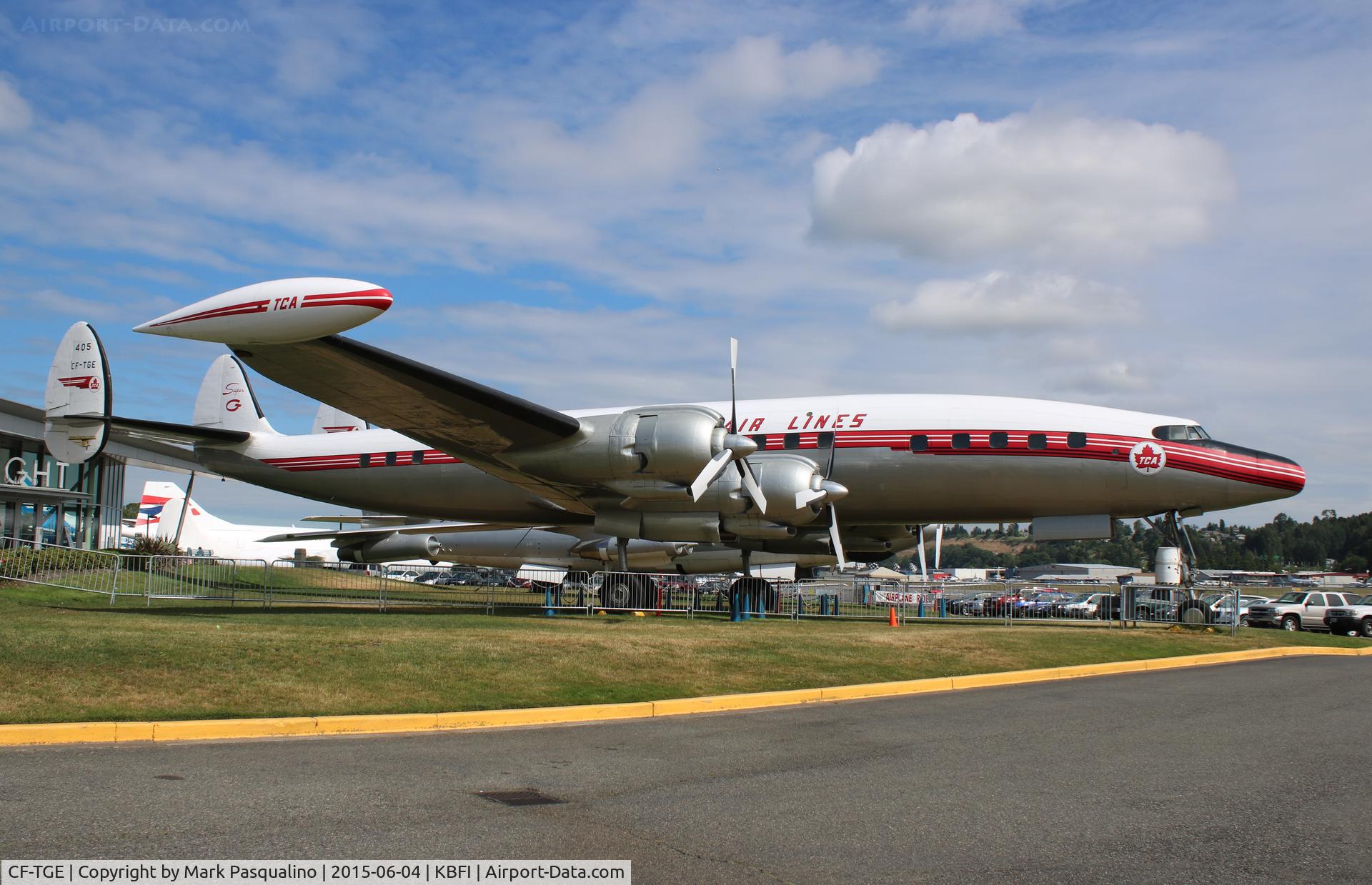 CF-TGE, 1954 Lockheed L-1049C Super Constellation C/N 4544, Lockheed L-1049C