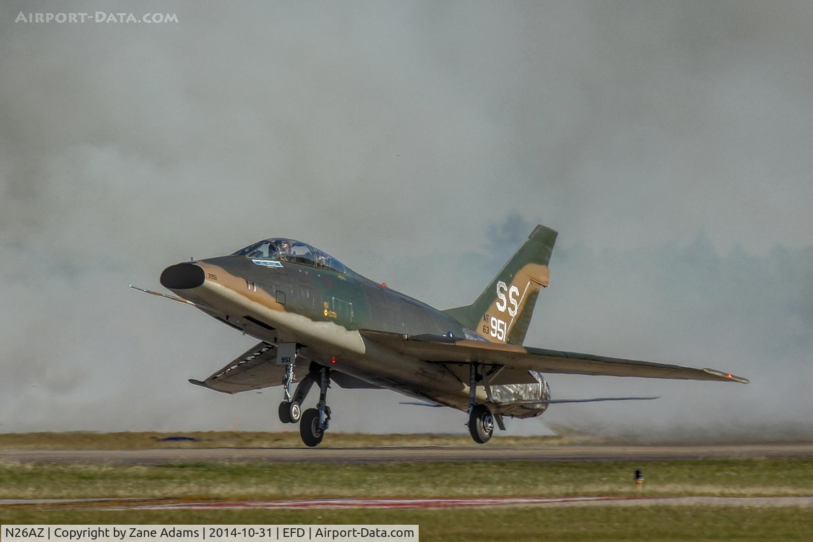 N26AZ, 1956 North American F-100F-10-NA Super Sabre C/N 56-3844 (243-120), The Collings Foundation F-100F at the 2015 Wings Over Houston Airshow
