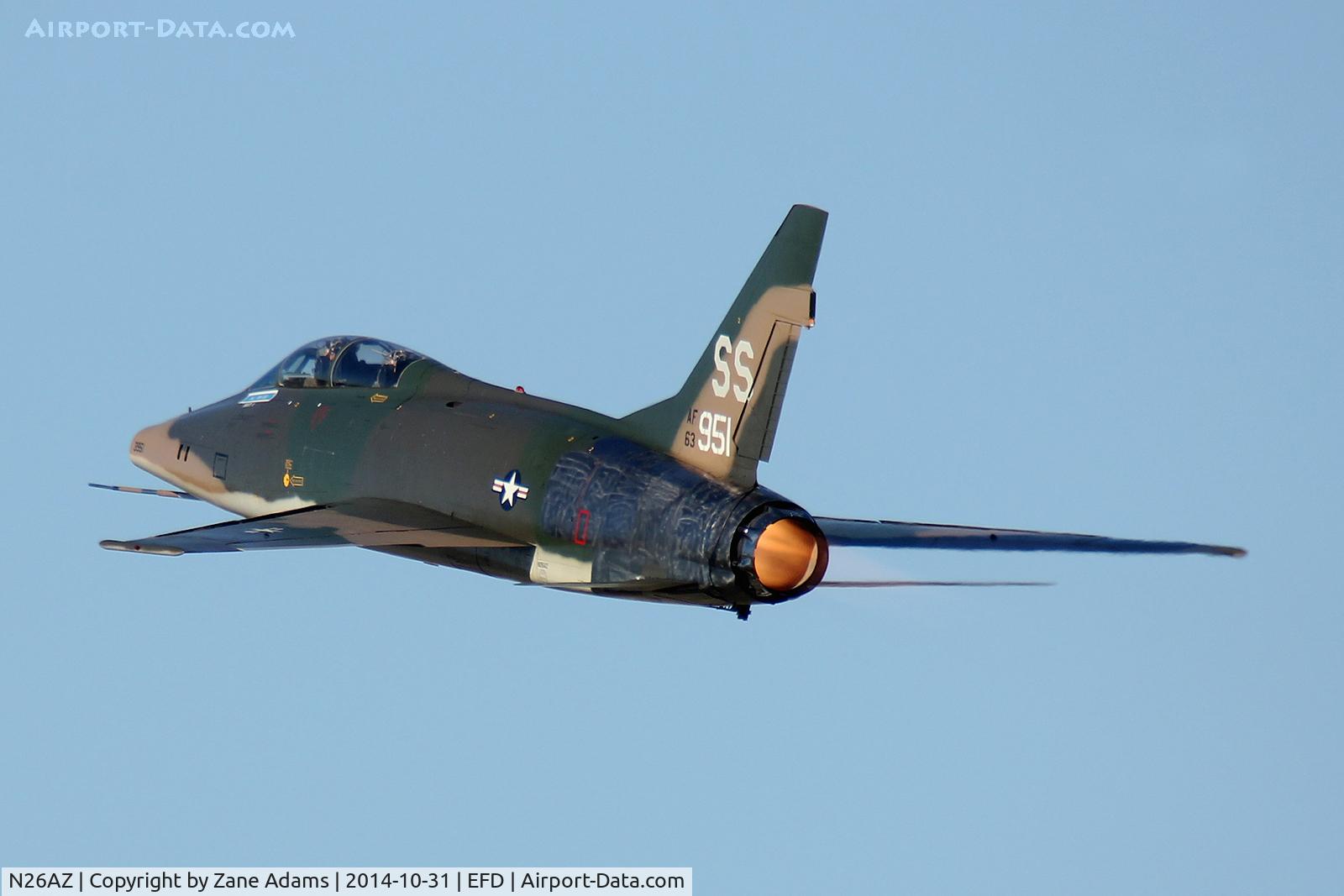 N26AZ, 1956 North American F-100F-10-NA Super Sabre C/N 56-3844 (243-120), The Collings Foundation F-100F at the 2015 Wings Over Houston Airshow