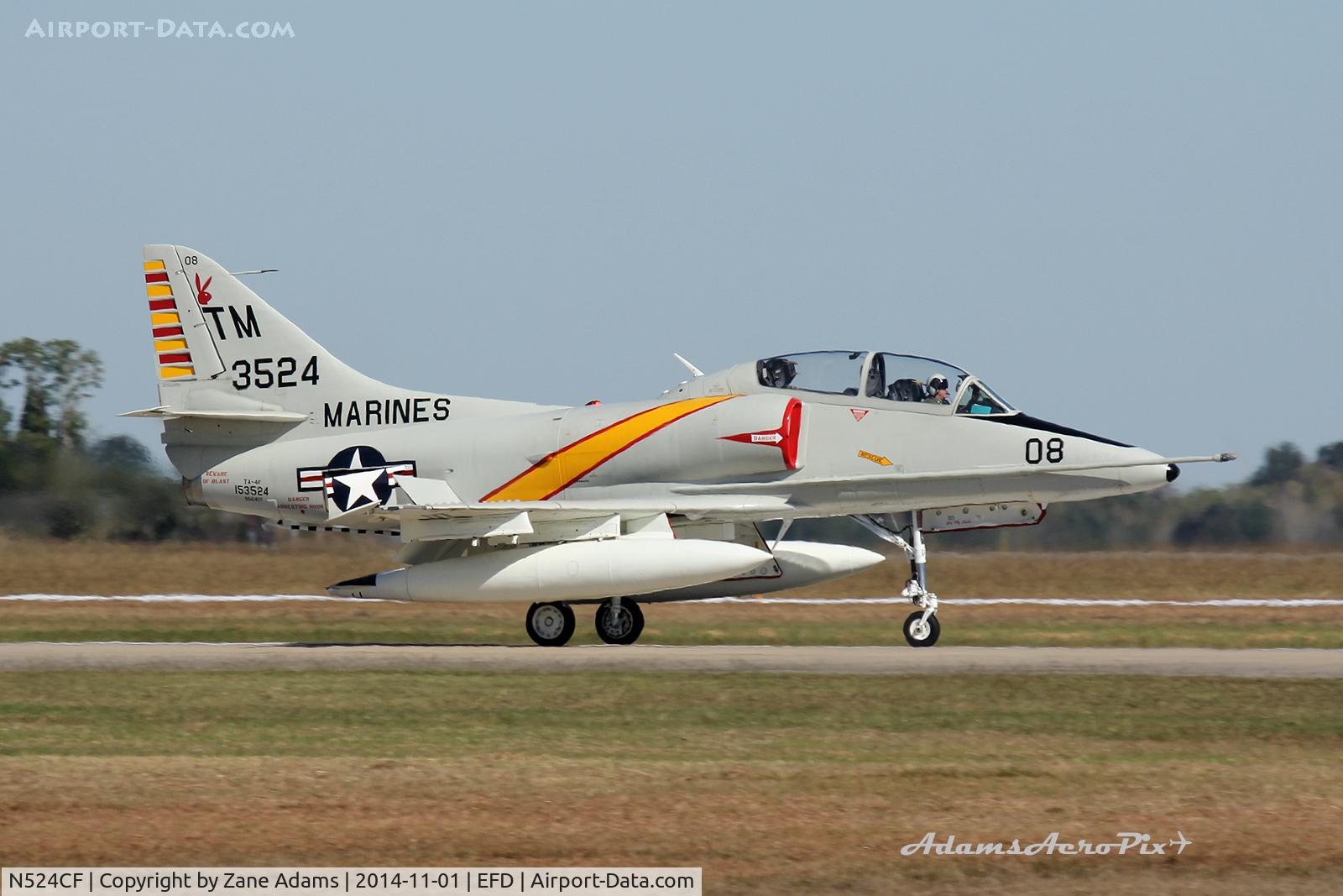 N524CF, 1967 Douglas TA-4F Skyhawk C/N 13590, The Collings Foundation TA-4F at the 2015 Wings Over Houston Airshow