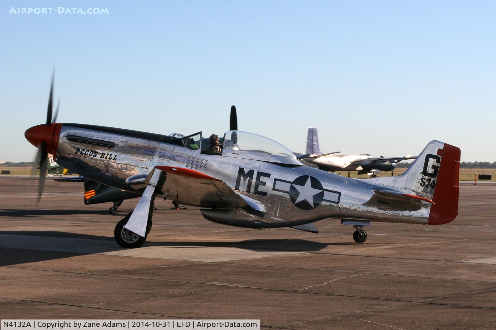 N4132A, 1944 North American P-51D Mustang C/N 122-40985, At the 2015 Wings Over Houston Airshow