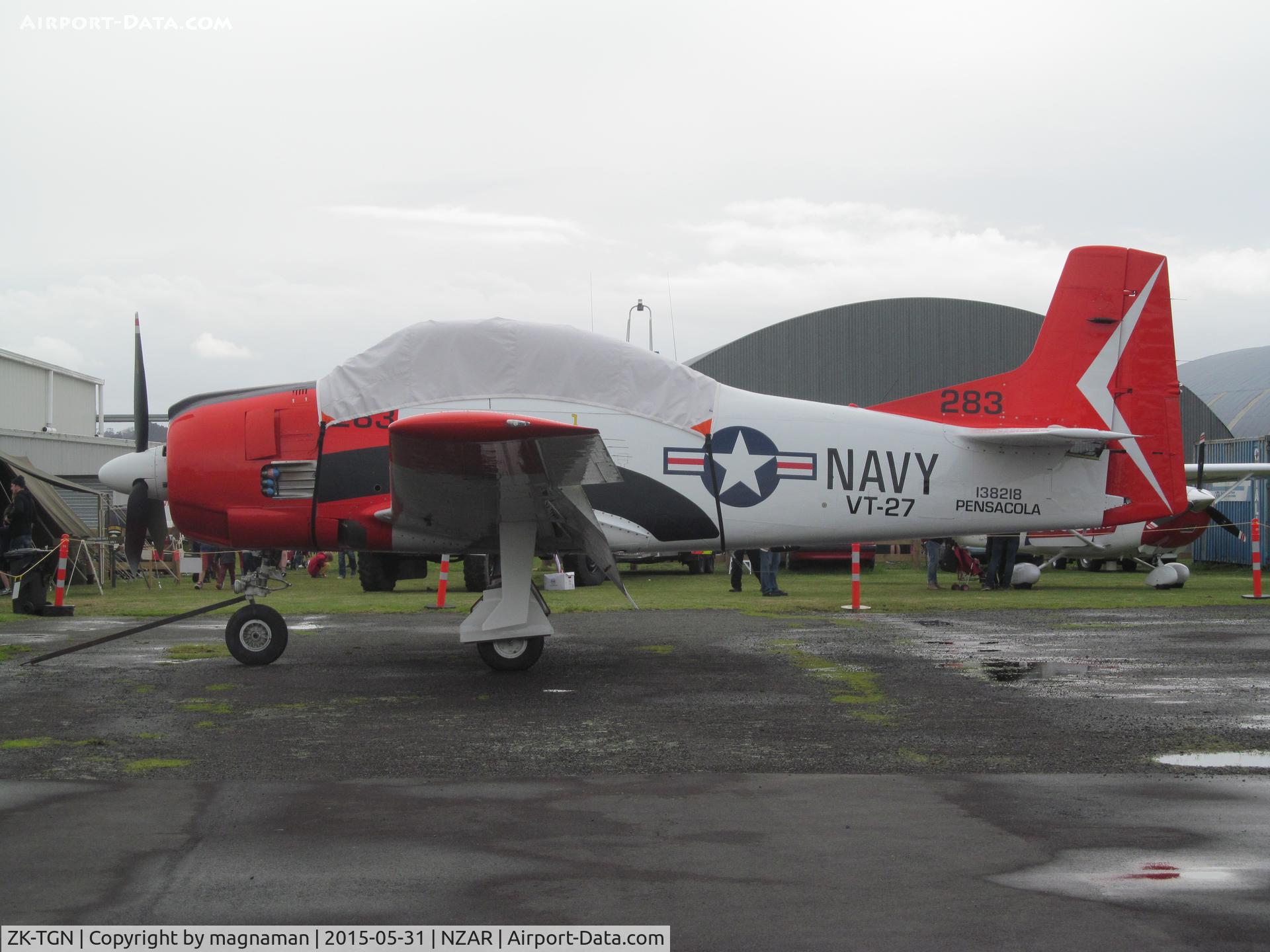 ZK-TGN, 1954 North American T-28B Trojan C/N 200-289, on open day apron