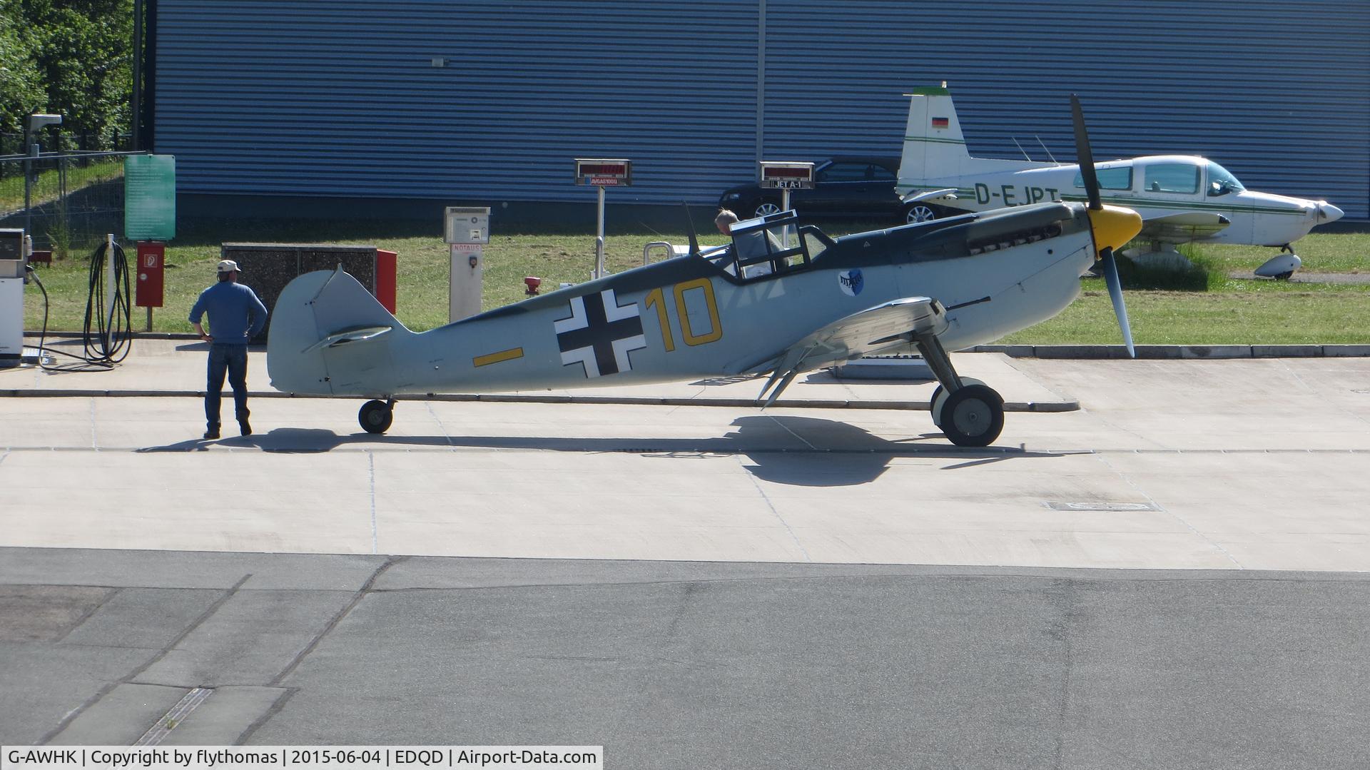 G-AWHK, 1949 Hispano HA-1112-M1L Buchon C/N 172, G-BWUE Bayreuth Airport