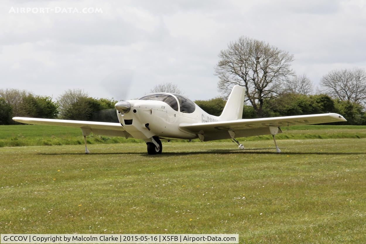 G-CCOV, 2004 Europa XS Monowheel C/N PFA 247-13998, Europa XS  at the opening of Fishburn Airfield's new clubhouse, May 16th 2015.
