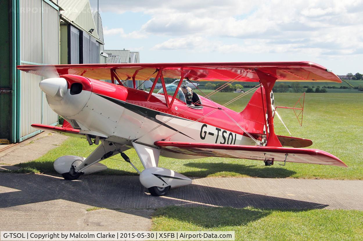 G-TSOL, 1991 EAA Acro Sport I C/N PFA 072-11391, EAA Acro Sport at Fishburn Airfield UK, May 30th 2015.