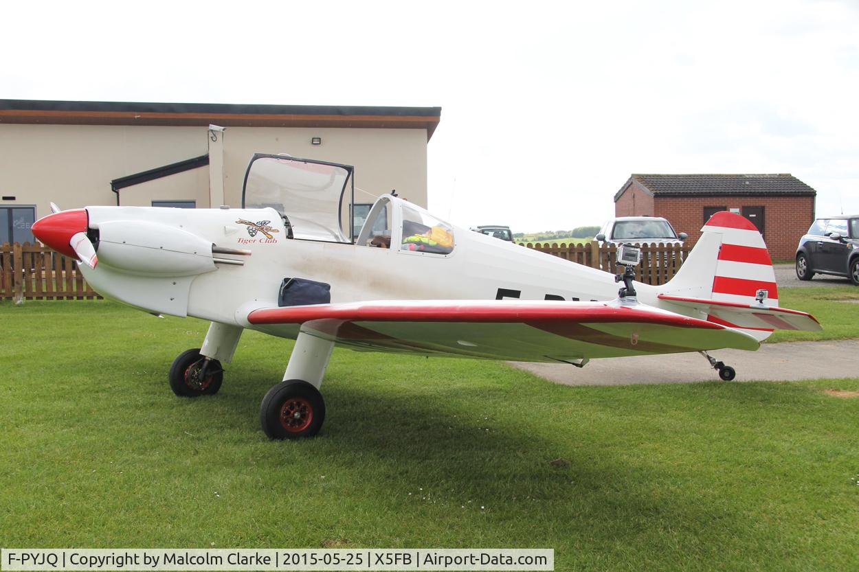 F-PYJQ, 1981 Nicollier HN-433 Menestrel C/N 02, Nicollier HN-433 Menestrel, a visitor from France to Fishburn Airfield, May 25th 2015.