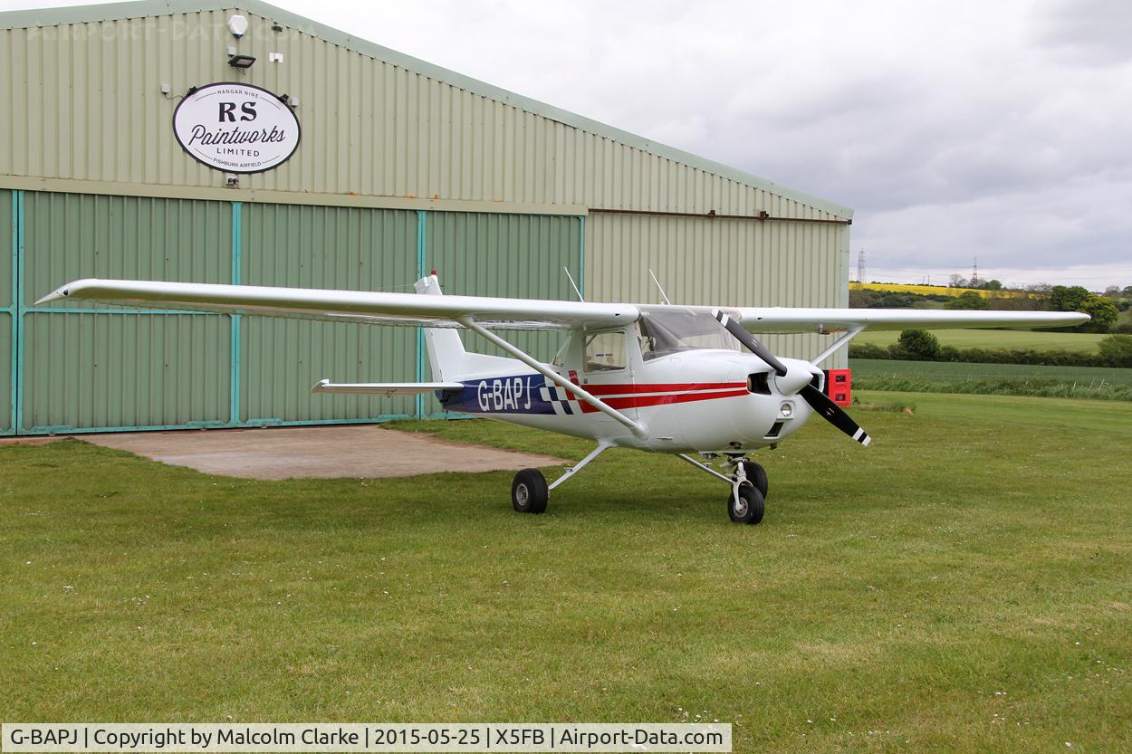 G-BAPJ, 1972 Reims FRA150L Aerobat C/N 0196, Reims FRA150L Aerobat at Fishburn Airfield UK, May 25th 2015.
