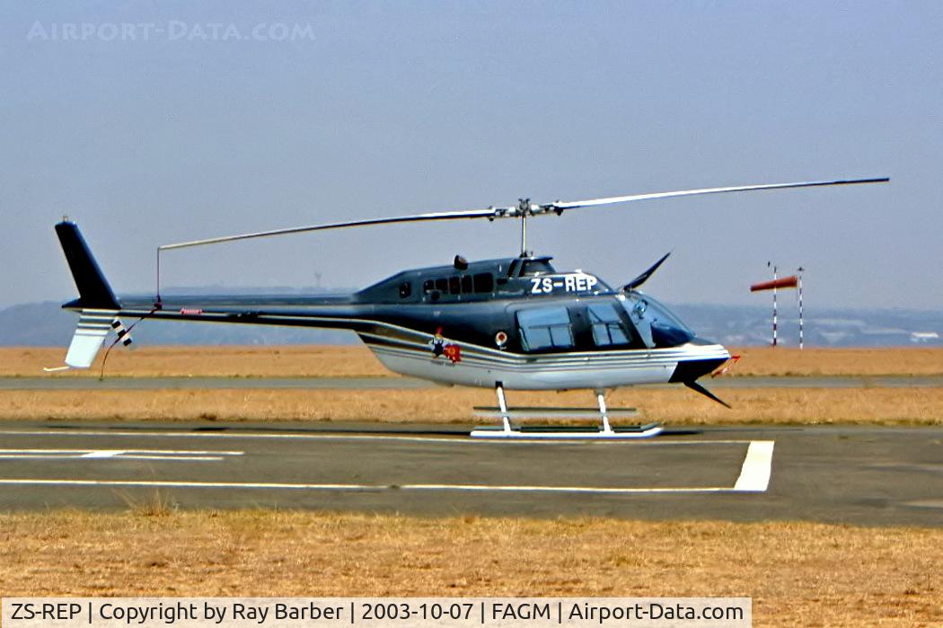 ZS-REP, 1990 Bell 206B-3 JetRanger III C/N 4095, Bell 206B3 Jet Ranger III [4095] Johannesburg-Rand~ZS 07/10/2003