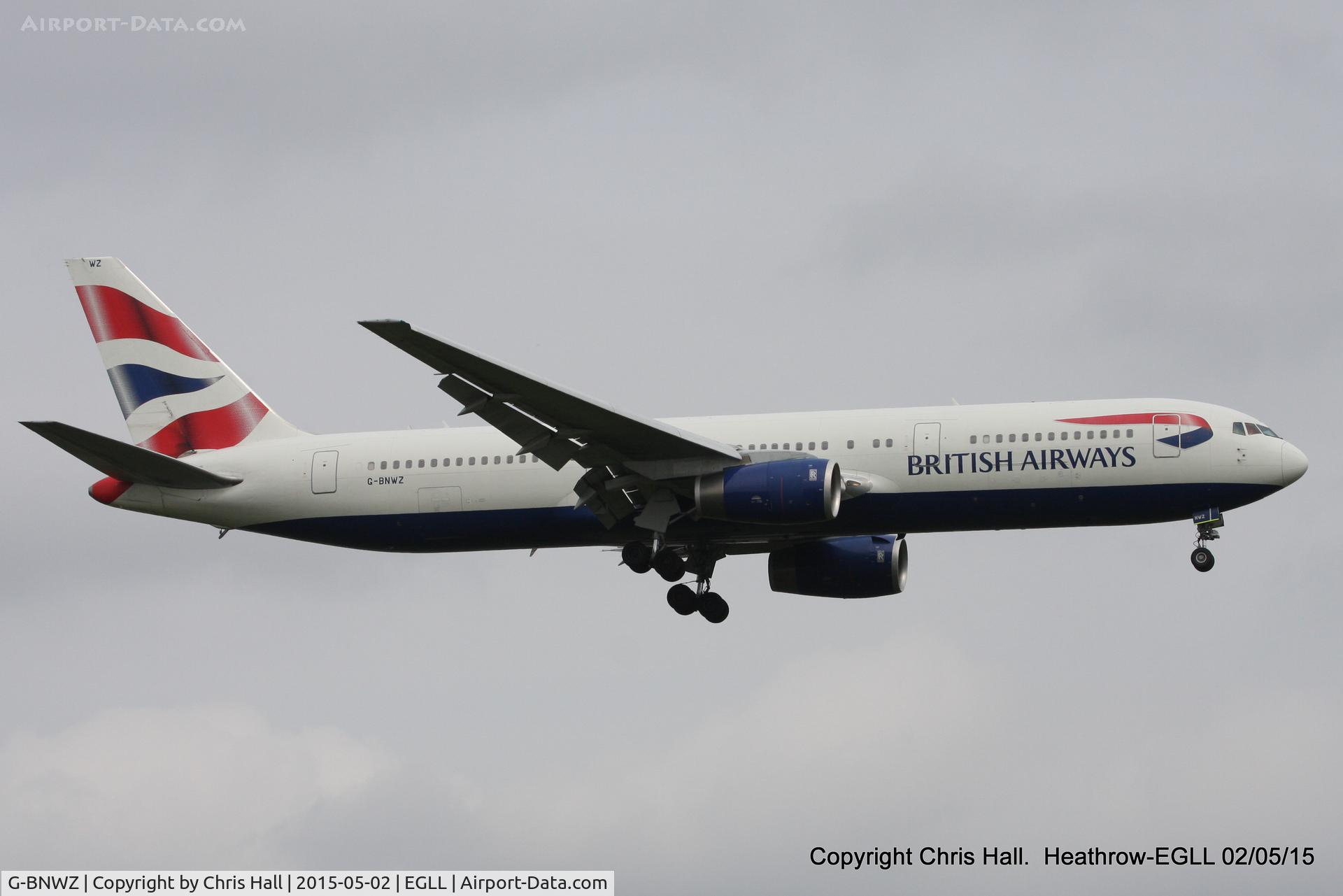 G-BNWZ, 1997 Boeing 767-336/ER C/N 25733, British Airways