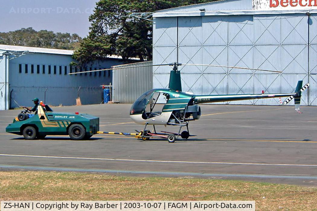 ZS-HAN, Robinson R22 Beta C/N 1500, Robinson R-22 Beta [1500] (Henley Air) Johannesburg-Rand~ZS 07/10/2003