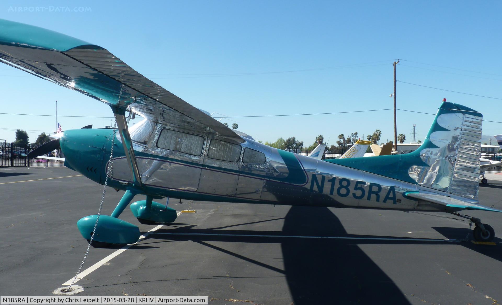 N185RA, Cessna 185 Skywagon C/N 185-1209, A beautiful local Cessna 185 parked near Aero Dynamic Aviation at Reid Hillview Airport, CA.