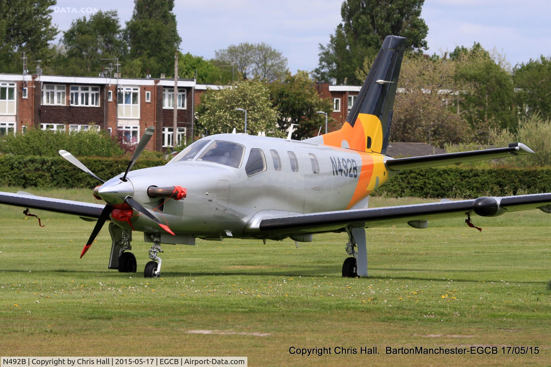 N492B, 2008 Socata TBM-850 C/N 455, visitor at Barton