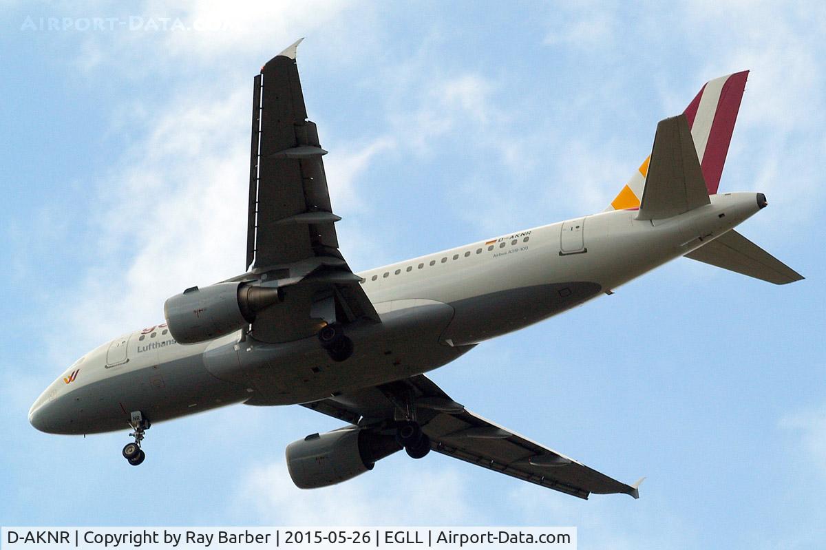 D-AKNR, 2000 Airbus A319-112 C/N 1209, Airbus A319-112 [1209] (Germanwings) Home~G 26/05/2015. On approach 27R.