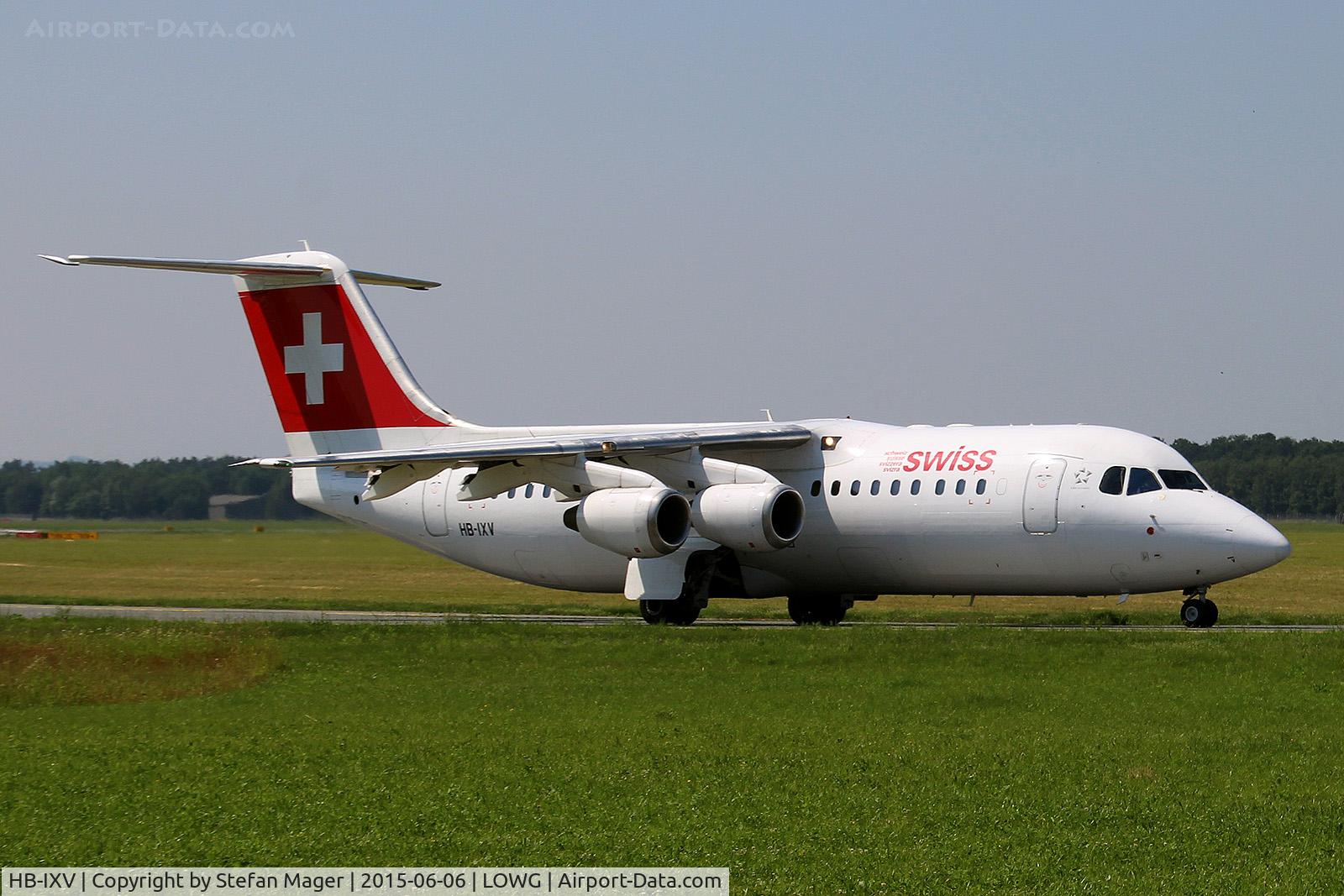 HB-IXV, 1995 British Aerospace Avro 146-RJ100 C/N E3274, Swiss Avro RJ100 @GRZ