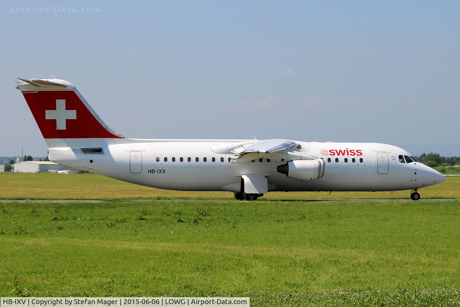 HB-IXV, 1995 British Aerospace Avro 146-RJ100 C/N E3274, Swiss Avro RJ100 @GRZ