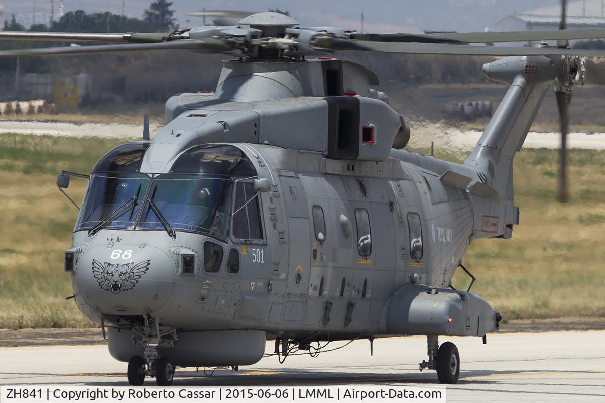 ZH841, 2000 AgustaWestland EH-101 Merlin HM.2 C/N 50087/RN21/MCSP21, From HMS Bulwark