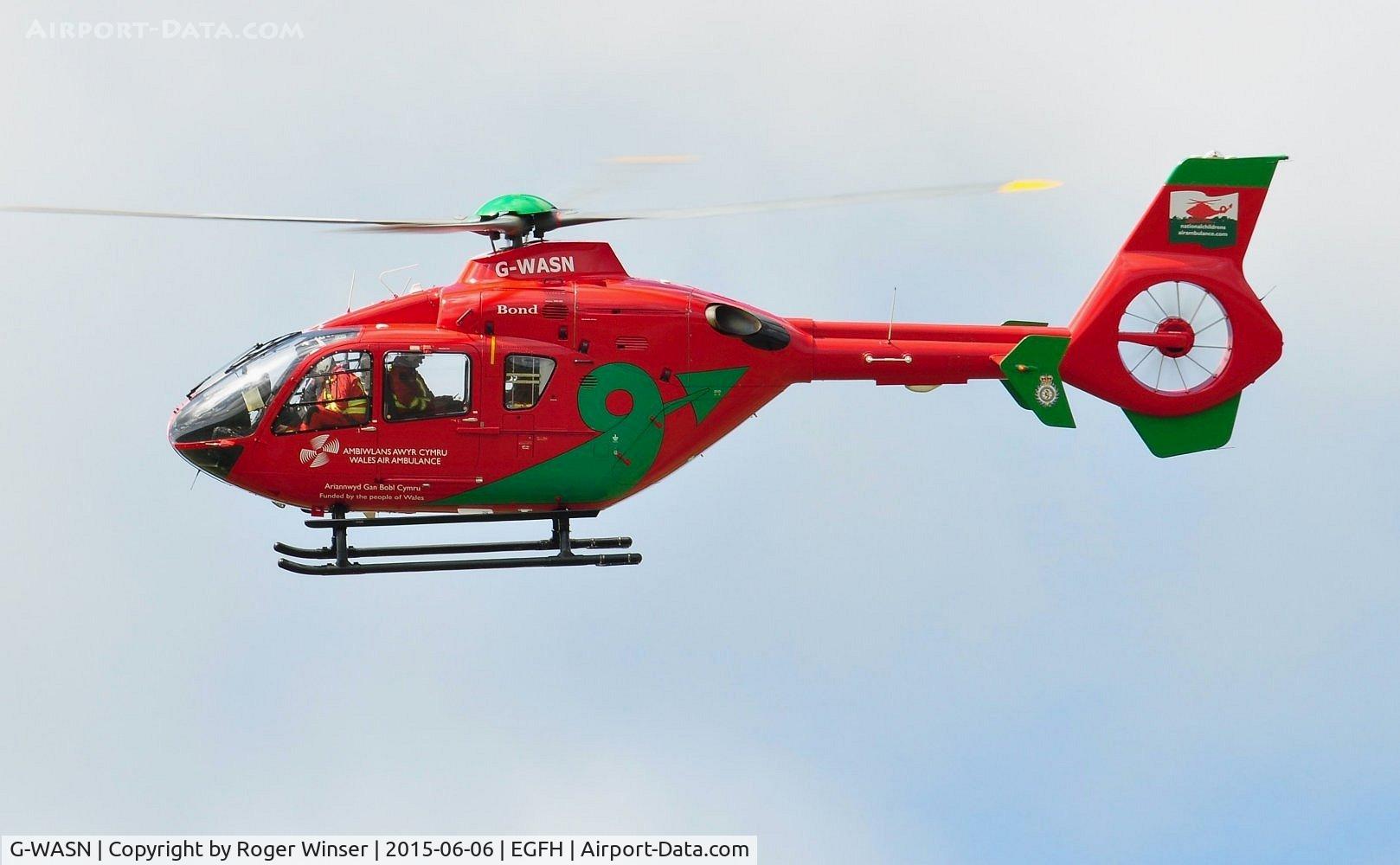G-WASN, 2008 Eurocopter EC-135T-2+ C/N 0746, Wales Air Ambulance helicopter (Helimed 57) based at Swansea Airport.