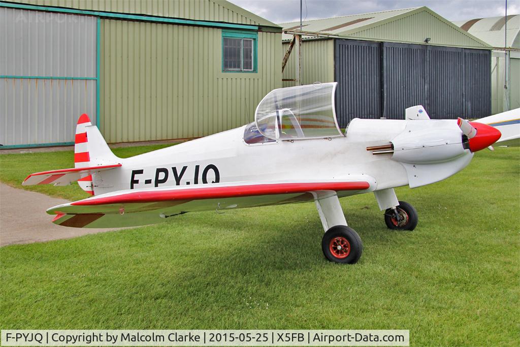 F-PYJQ, 1981 Nicollier HN-433 Menestrel C/N 02, Nicollier HN-433 Menestrel, a visitor from France to Fishburn Airfield, May 25 2015.