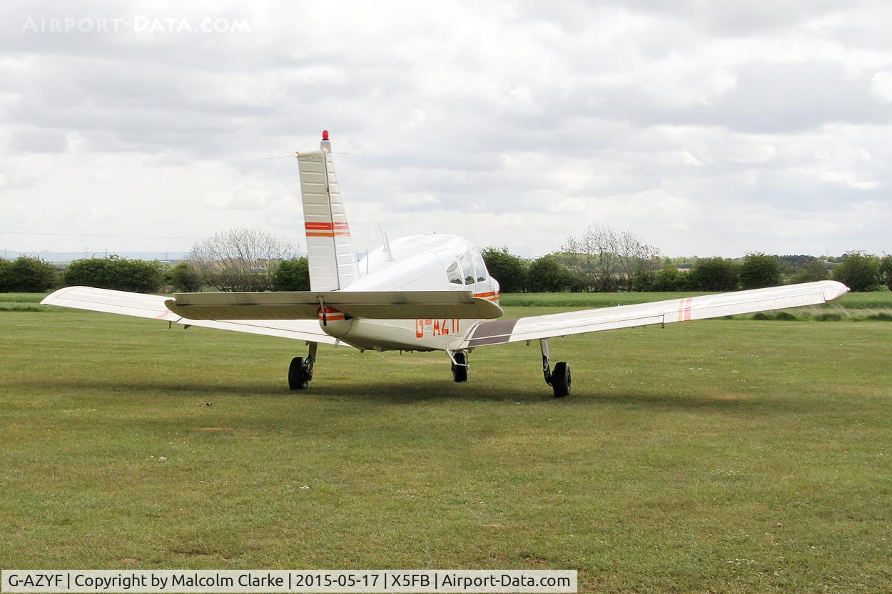 G-AZYF, 1968 Piper PA-28-180 Cherokee C/N 28-5227, Piper PA-28-180 Cherokee at the opening of Fishburn Airfield's new clubhouse, May 17th 2015.