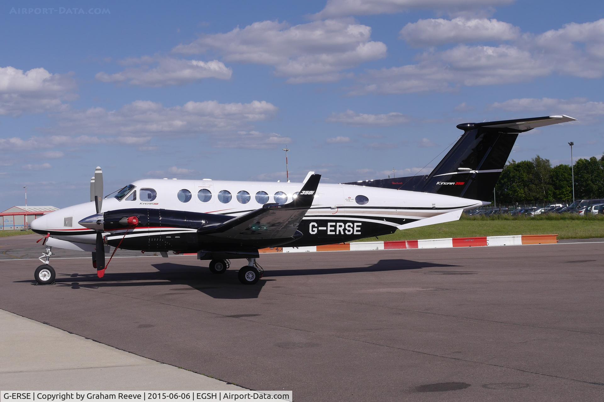 G-ERSE, 2014 Beechcraft 350 Super King Air C/N FL-931, Parked at Norwich.
