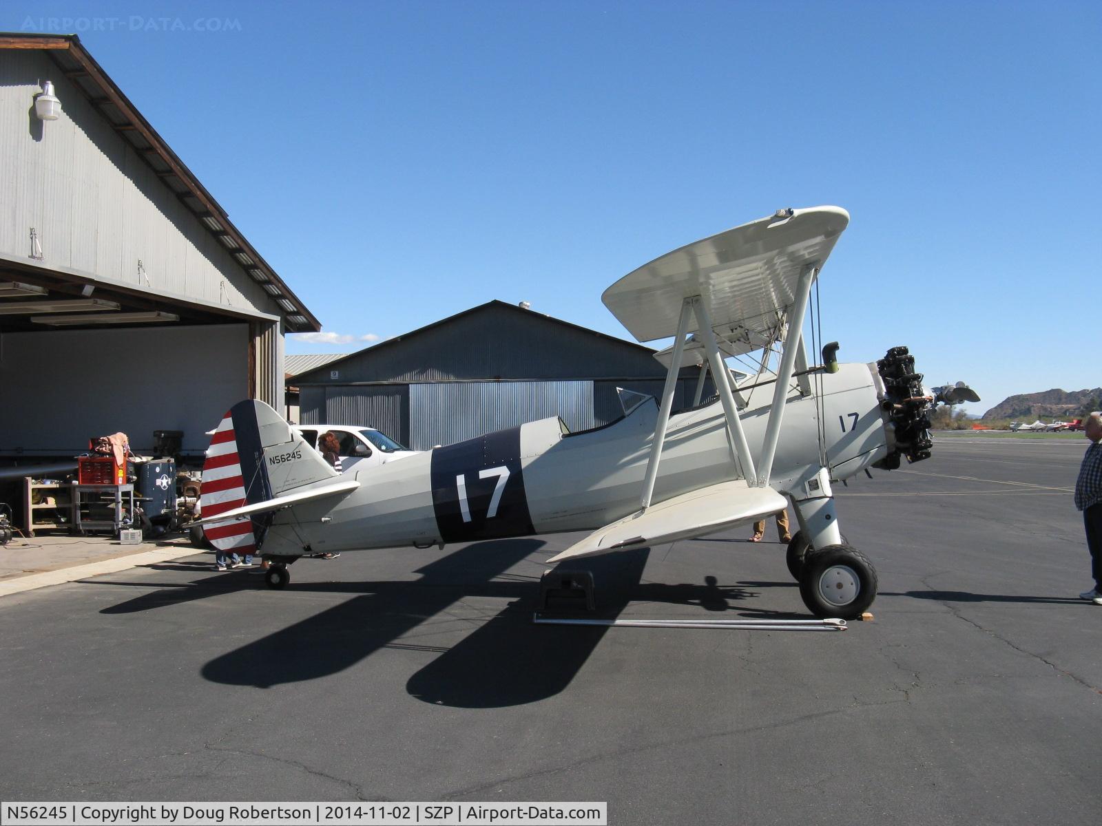 N56245, 1941 Boeing A75N1(PT17) C/N 75-4284, 1942 Boeing Stearman A75N1 (PT-17), Jacobs R755 B2M 275 Hp upgrade