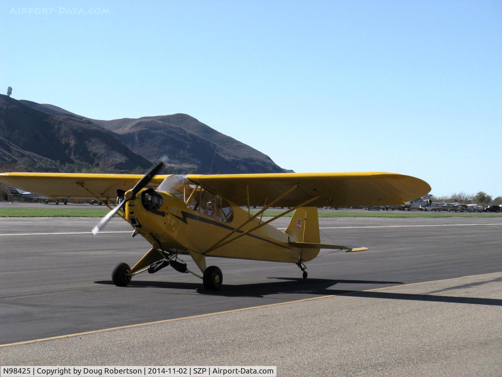 N98425, 1946 Piper J3C-65 Cub Cub C/N 18612, 1946 Piper J3C-65 CUB, Continental C90 90 Hp upgrade, taxi