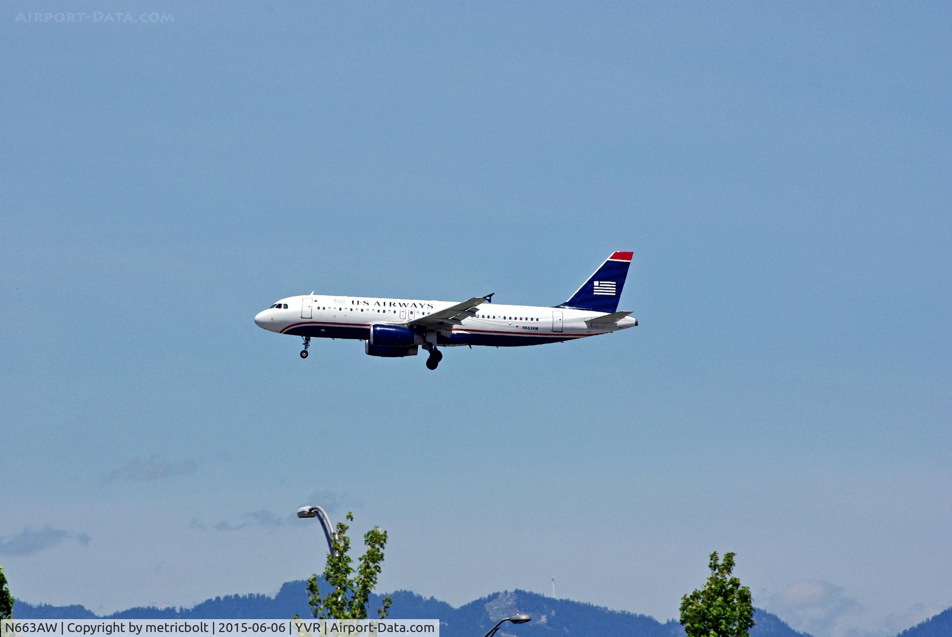 N663AW, 2001 Airbus A320-232 C/N 1419, US506 from Phoenix