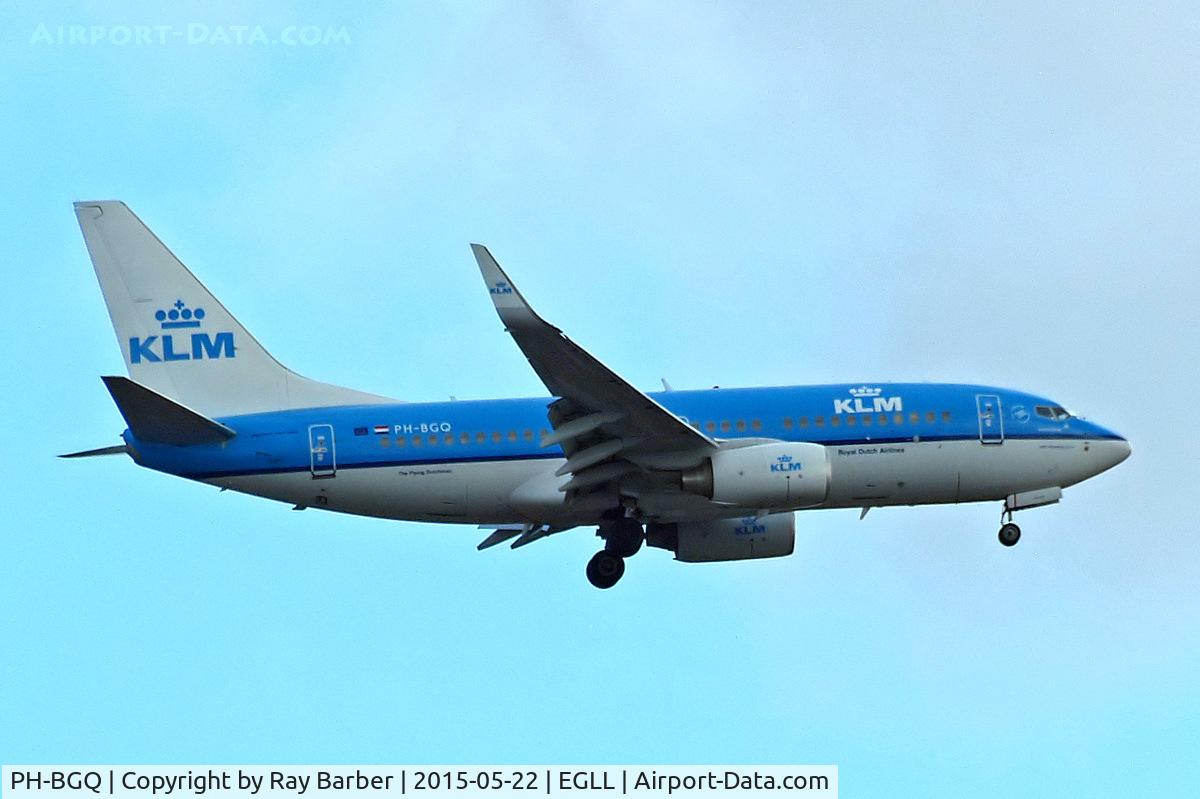 PH-BGQ, 2011 Boeing 737-7K2 C/N 39256, Boeing 737-7K2 [39256] (KLM Royal Dutch Airlines) Home~G 22/05/2015. On approach 27L.