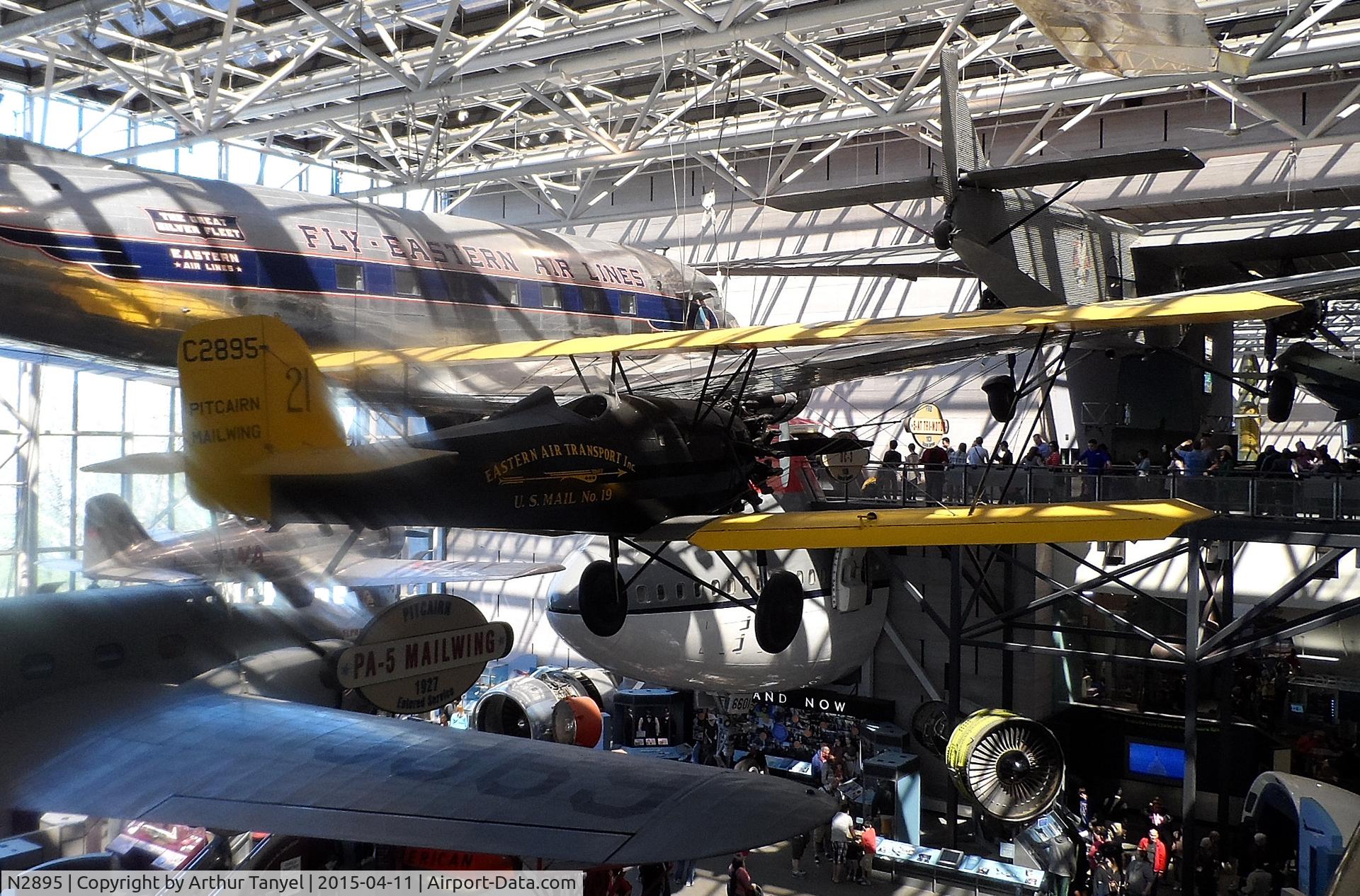N2895, 1927 Pitcairn PA-5 Mailwing C/N 1, On display @ the National Air and Space Museum