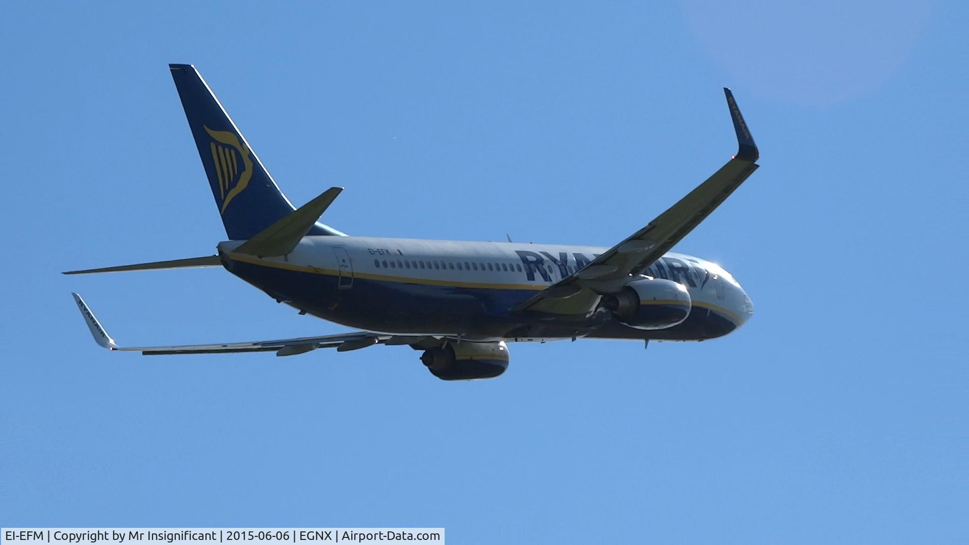 EI-EFM, 2009 Boeing 737-8AS C/N 37535, Takeoff from EMA 6th June 2015