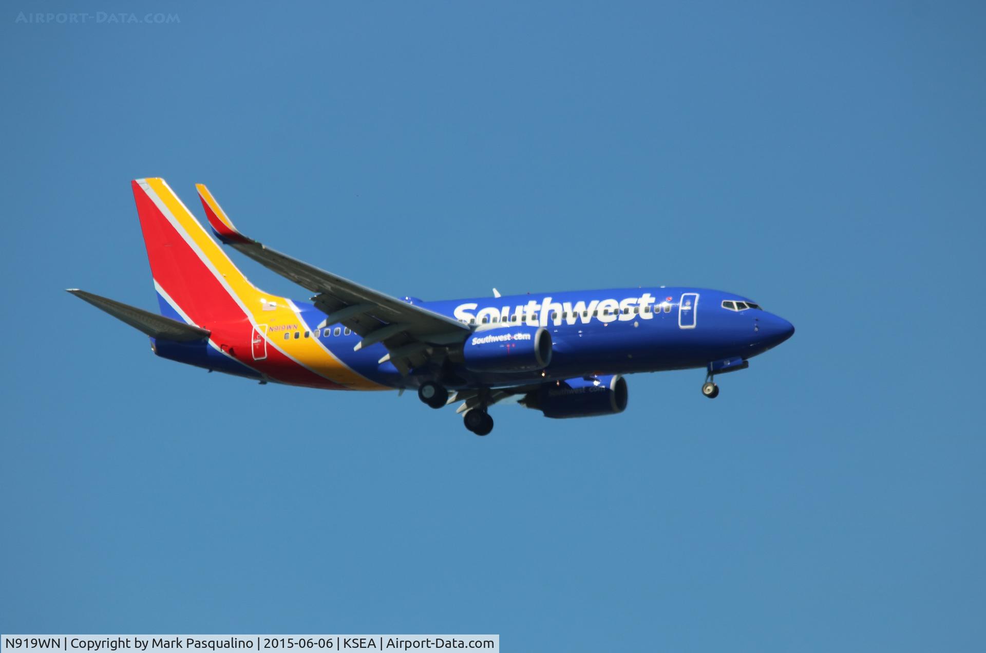 N919WN, 2008 Boeing 737-7H4 C/N 36625, Boeing 737-700