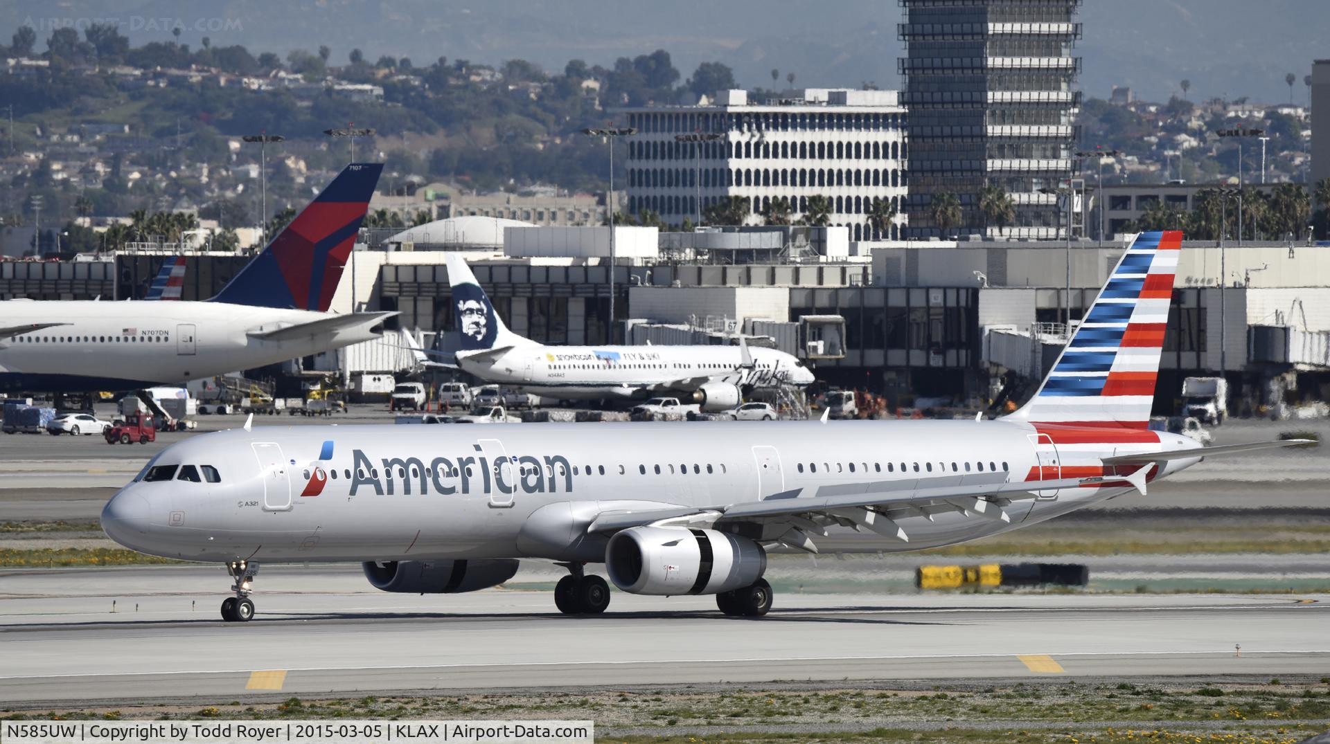 N585UW, 2014 Airbus A321-231 C/N 6214, Landing at LAX