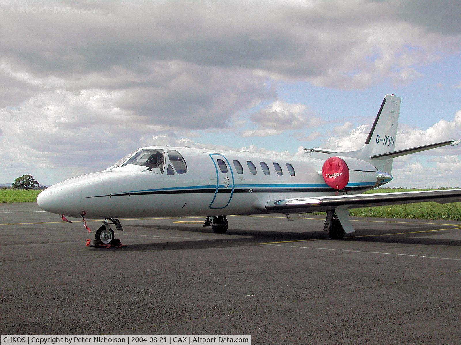 G-IKOS, 2001 Cessna 550 Citation Bravo C/N 550-0957, Another view of this Cessna 550 Citation Bravo which visited Carlisle in the Summer of 2004.